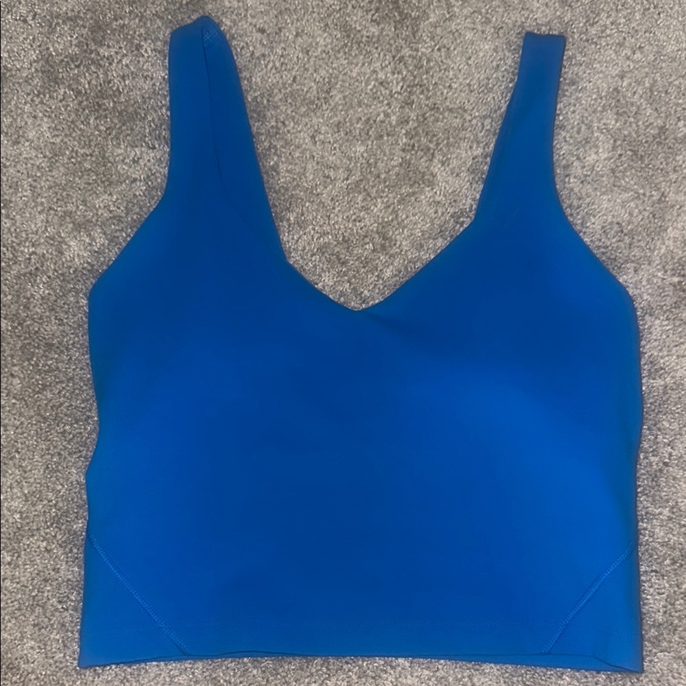 Vibrant Blue V-Neck Crop Top